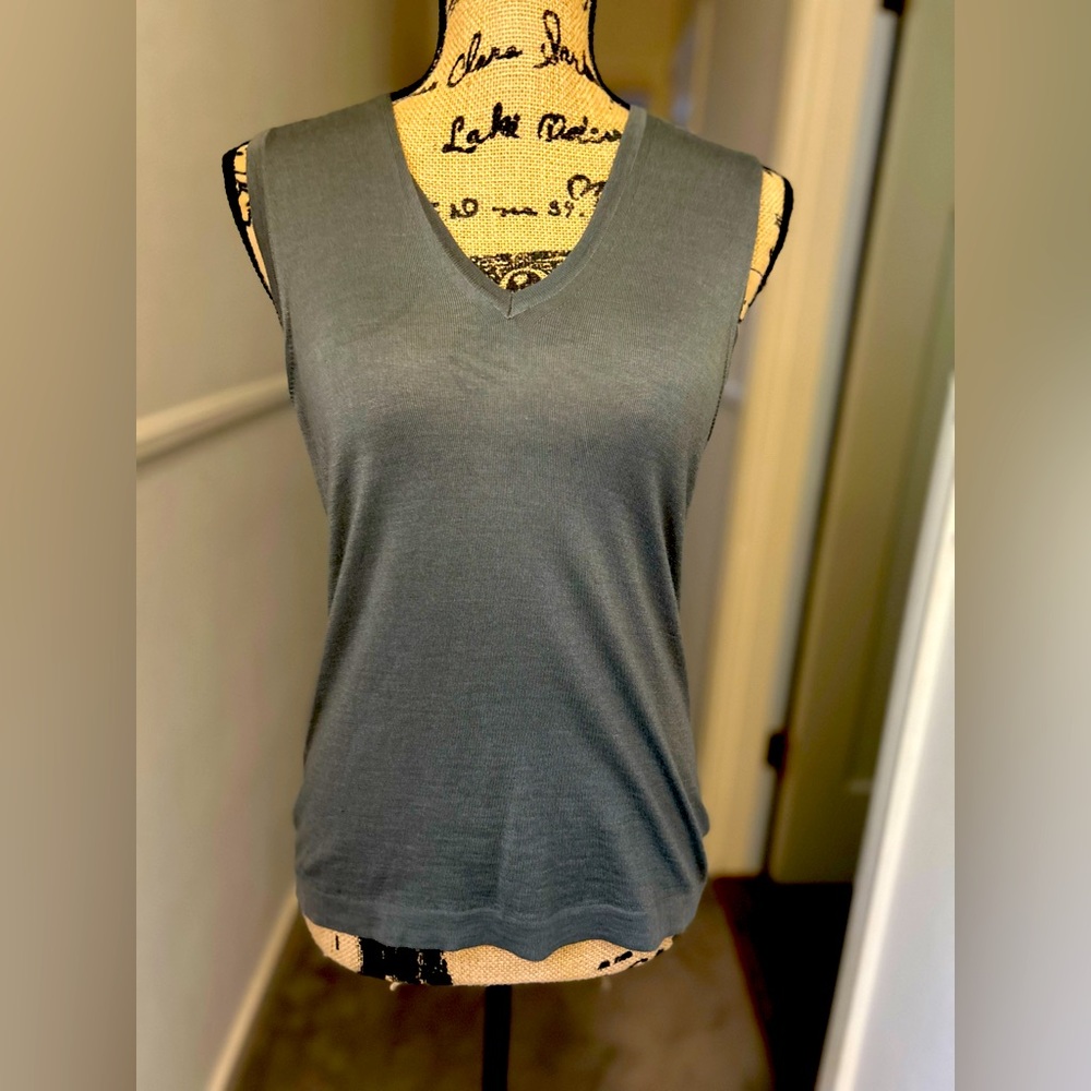 Donna Karan Black Label Gray Cashmere Tank - M